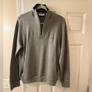 Lacoste Men's Zip-Up Gray Sweater
